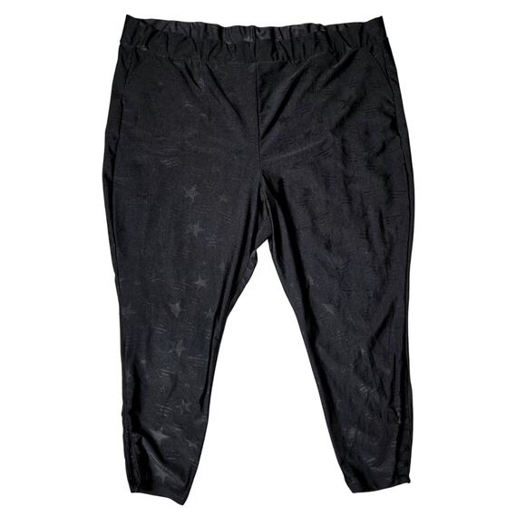 Torrid Embossed Star Print Lattice Pocket Legging Black Size 6 Whimsigoth - Picture 2 of 12